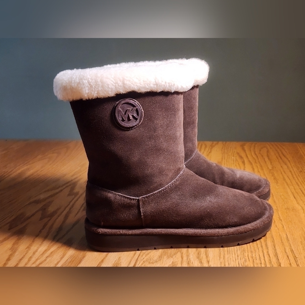 Michael Kors Women Coffee Brown Suede Winter Mid MID-Calf Boots Shoe Size 6M